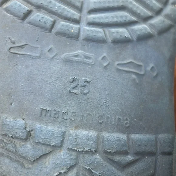 Folhaoth blue rubber open back clogs with yellow excavator on sides.  Toddler 8. - Picture 7 of 10